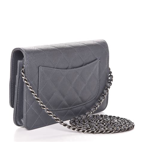 chanel gray wallet on chain|Chanel wallet on chain price.